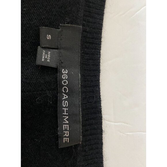 360 Cashmere Asymmetrical Black And Gray Cashmere Blend Longsleeved Dress S - Picture 4 of 5